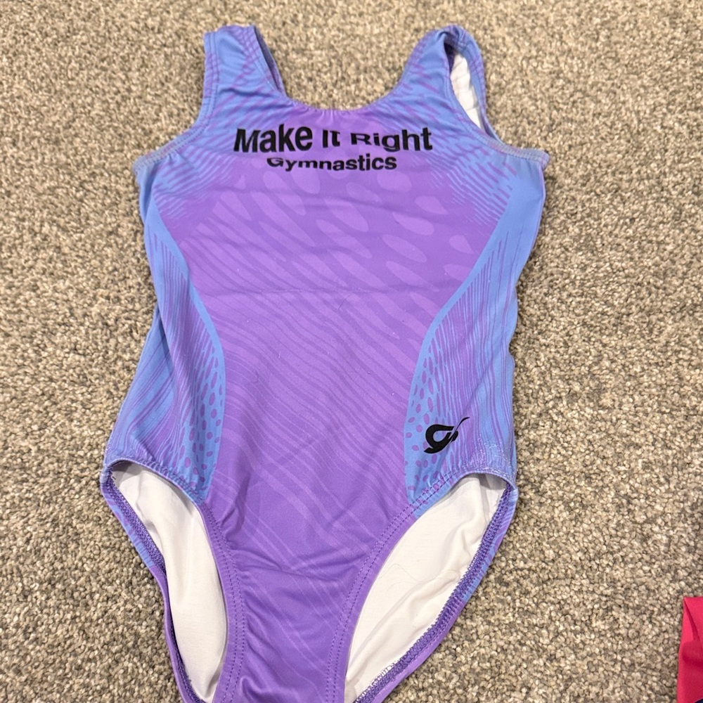 GK Purple and Blue Gymnastics Leotard